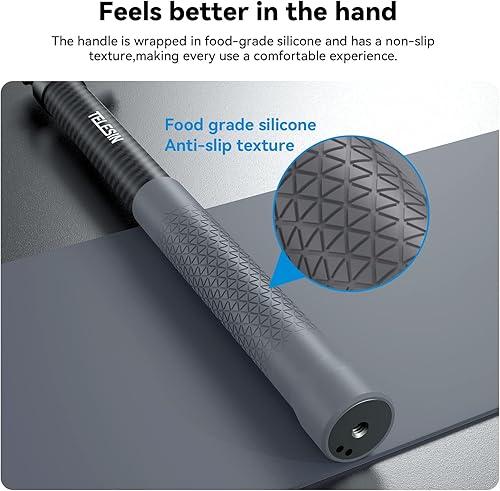 Miniatura 3 de AFAITH Barra de selfie invisible mejorada para Go Pro Insta360 Cam, 47.2 pulgadas, fibra de carbono, impermeable, Go Pro Selfie Stick para Go Pro