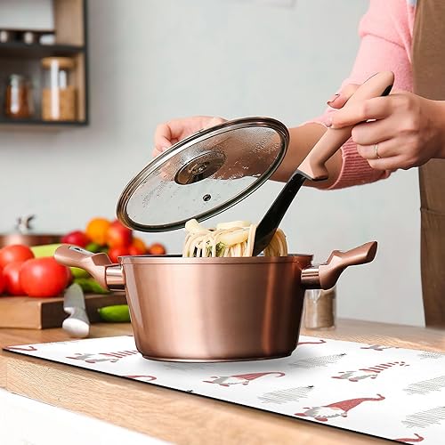 Miniatura 6 de Cute Christmas Gnomes Pattern Long Trivets for Hot Pots and Pans, Table Heat Protector Pad and Outdoor Table Runner Waterproof for Hot Plate