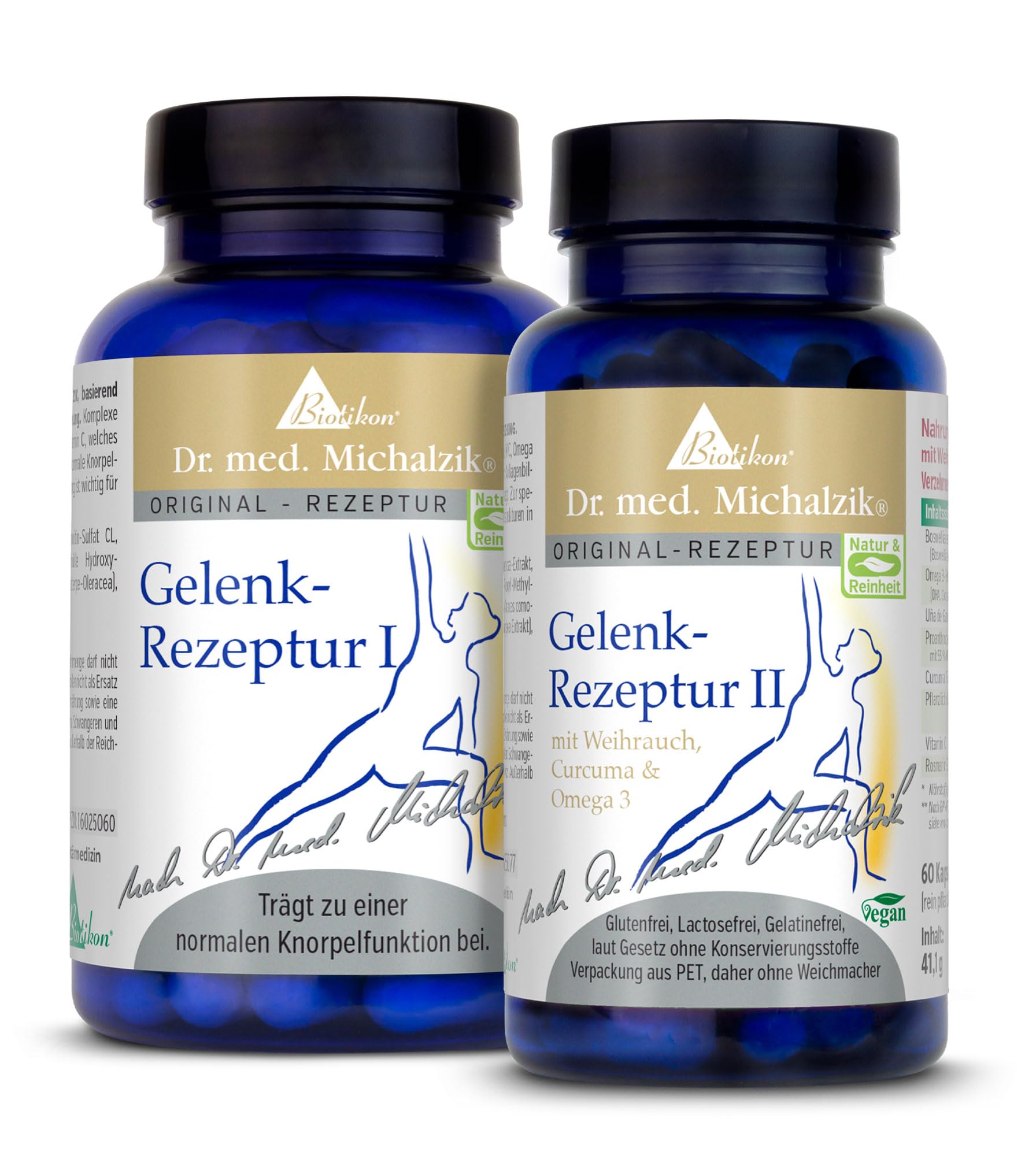 Gelenk-Rezeptur I + II nach Dr. Michalzik, Glucosamin, 150 Kapseln