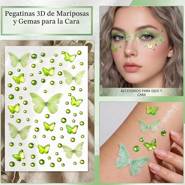 Foto 4 de 8 de WEFHEF 5PCS Disfraz de Hadas para Mujer Verde