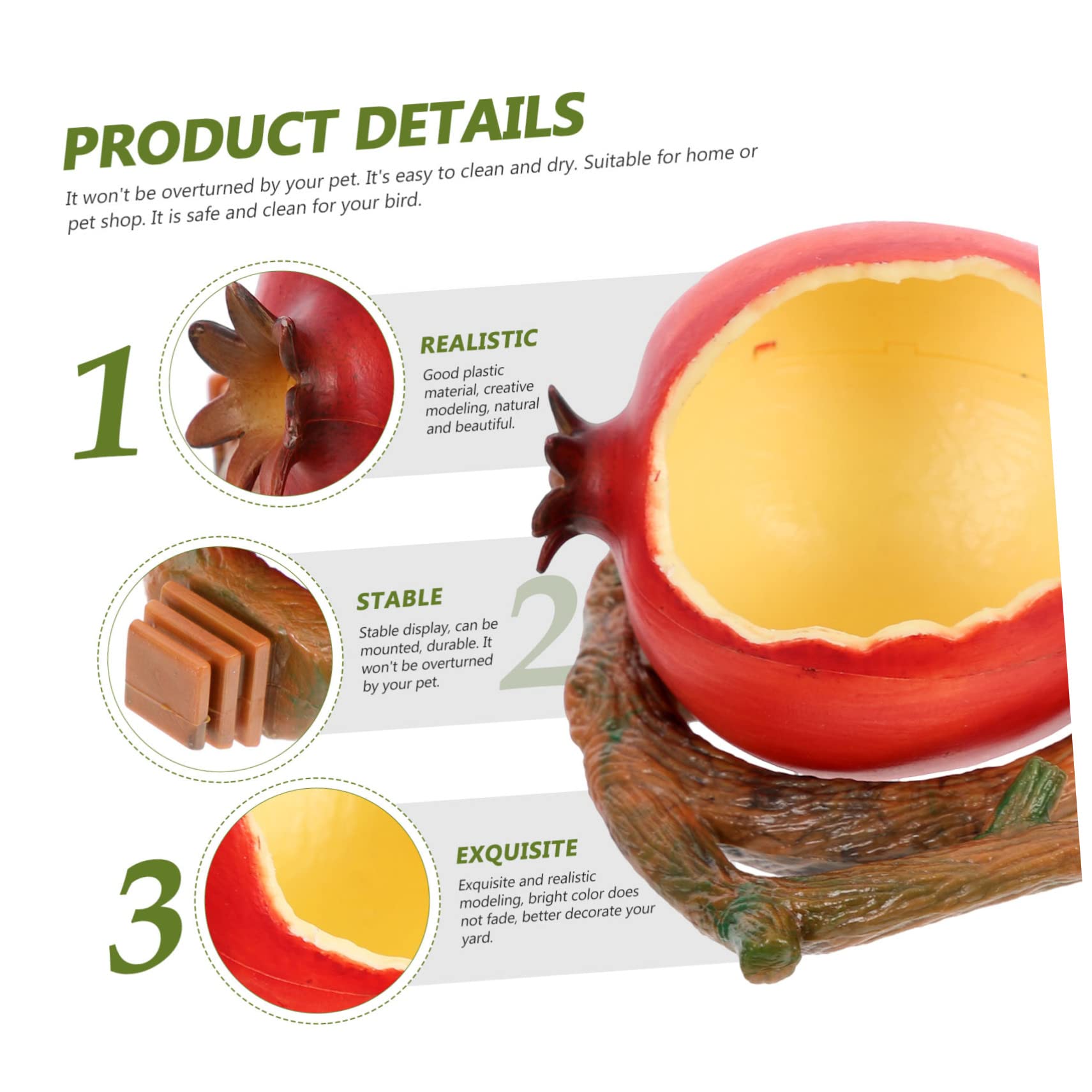 Yardwe 5piezas Comedero para Pájaros Antisalpicaduras Contenedor De Alimentos para Periquitos y Canarios Alimentador De Jaula Lavable y Resistente