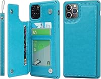 Vista 21 de Cavor Funda para iPhone 11 Pro con tarjetero, funda tipo cartera con tarjetero y tarjetero para iPhone 11Pro, funda de piel sintética con ranuras