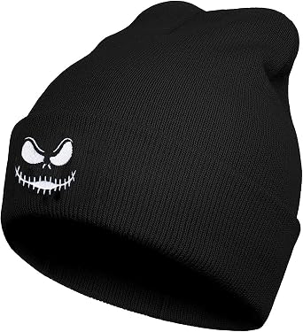 Jack Skellington Beanie Black Skull hat 