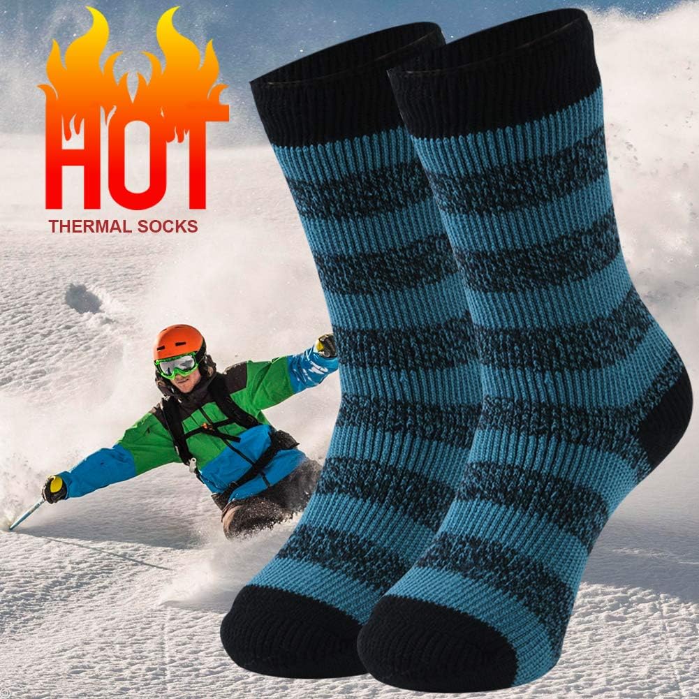 Warm Thermal Socks, Three street Unisex Winter Fur Lined Boot Thick Insulated Heated Socks For Cold Weather at  Women’s Clothing store