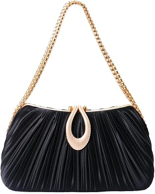 Gold Clutch Purses for Women - Elegant Sparkling evening bags for Wedding Galas, Prom Nights, Cocktail Parties& Formal Events