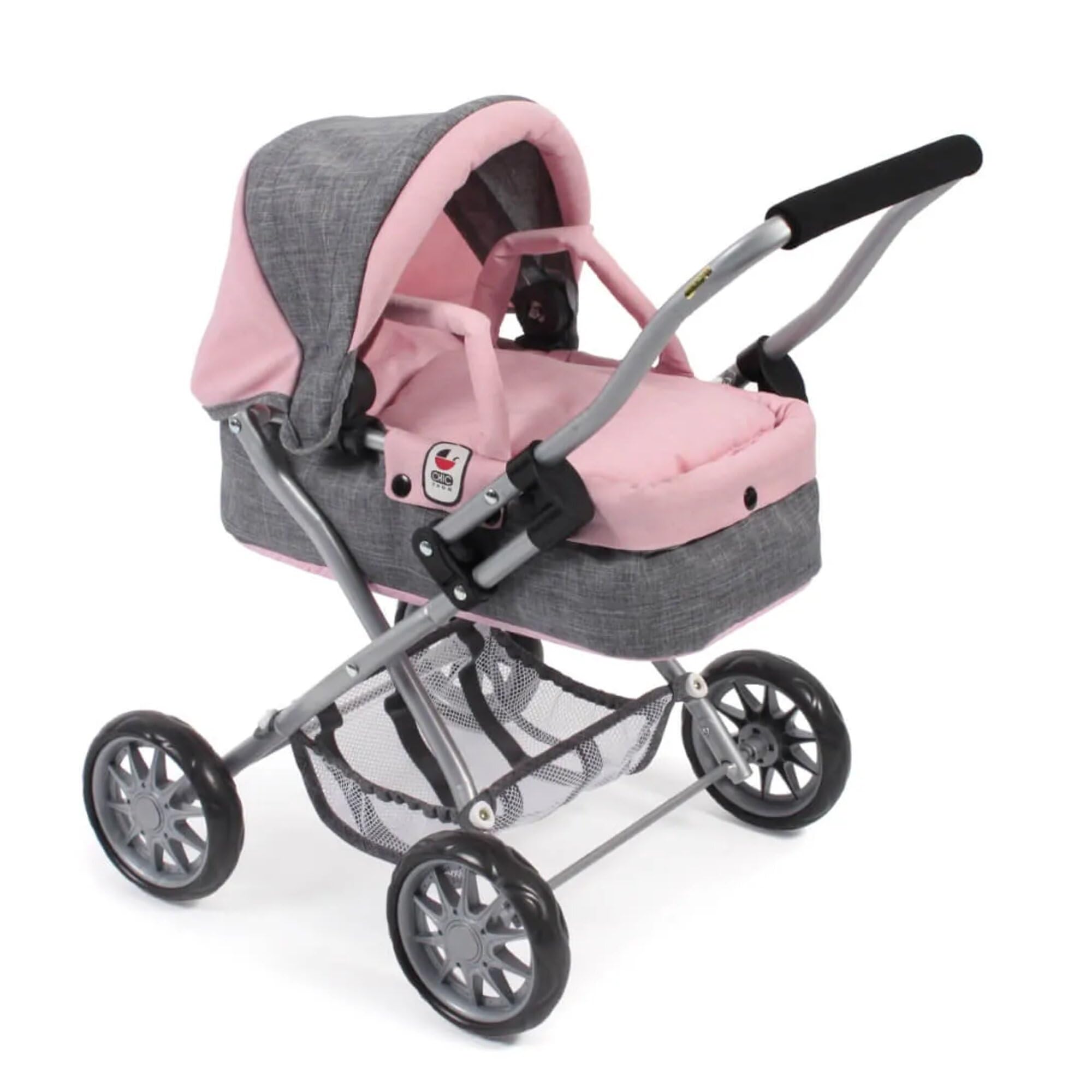 Bayer Chic 2000 555-15 Puppenwagen Smarty, für Kinder ab 2 Jahren, Melange grau-rosa