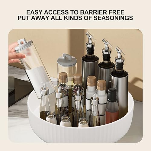 Miniatura 4 de Lazy Susan - Organizador giratorio de gran capacidad, organizador de perfumes de maquillaje de gran capacidad, almacenamiento de escritorio