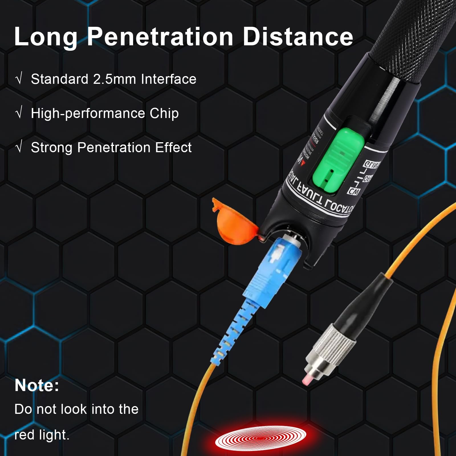 2-in-1 FTTH Glasfaser Tester Werkzeugsatz, Glasfaser-Leistungsmesser 70dBm ~ + 10dBm, 30 MW Glasfaser-Visual Fault Locator, VFL-Glasfaser-Teststift