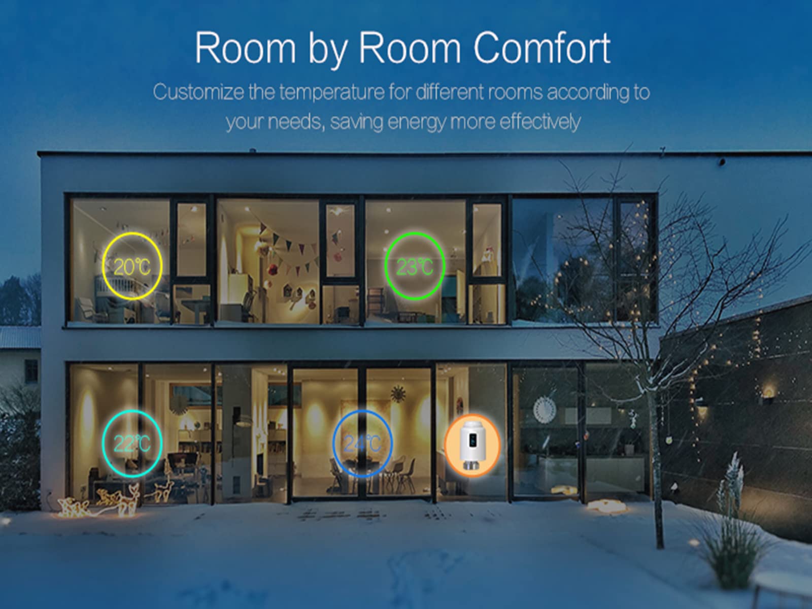 WiFi Thermostat-Heizkörper-Aktuatorventile, WiFi Direct, programmierbare Steuerung Alexa Google Sprachsteuerung