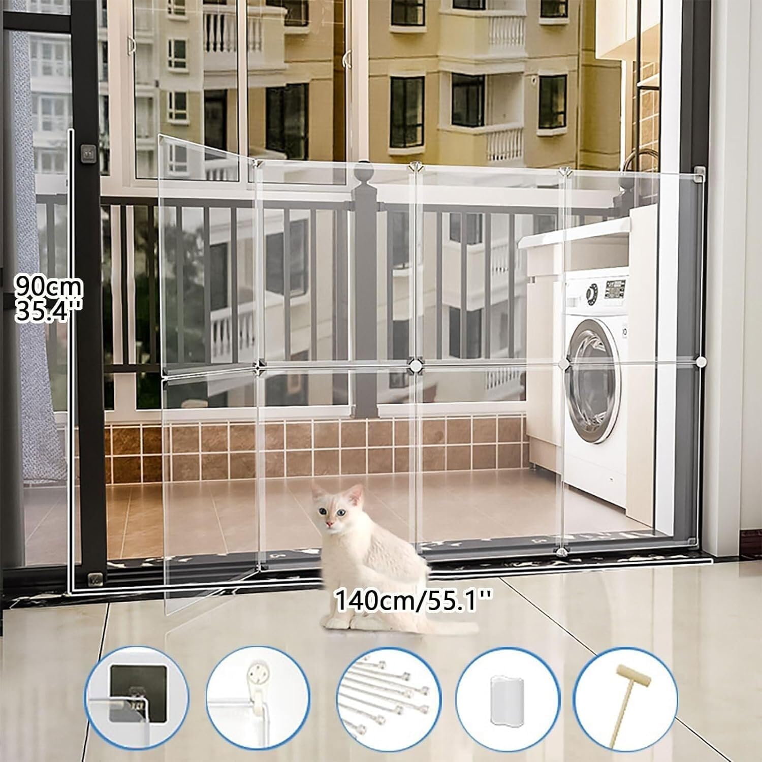 Cat House Cat Playpen DIY Transparent Puppy Dog Playpen Portable Yard Fence,Small Animal Cage for Rabbit,Guinea Pigs for Cat and Small Animals,8pcs
