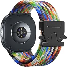 Braided Strap for Samsung Galaxy Watch 8 Strap 40 mm 44 mm/Galaxy Watch 8 Classic 46 mm, Elastic Nylon Fabric Sports Strap for Women Men