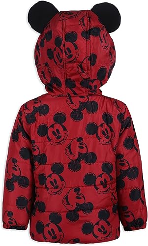 Miniatura 3 de Disney Chaqueta de Mickey Mouse para niños pequeños y pequeños, color rojo