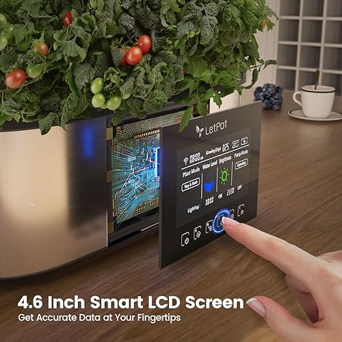 Miniatura 8 de 21 Pods Smart Garden 4-in-1 Automated Hydroponics System LetPot LPH-Max Self-Adding Nutrients and Water48 inches Screen APPWiFi Control 36-Watt LED