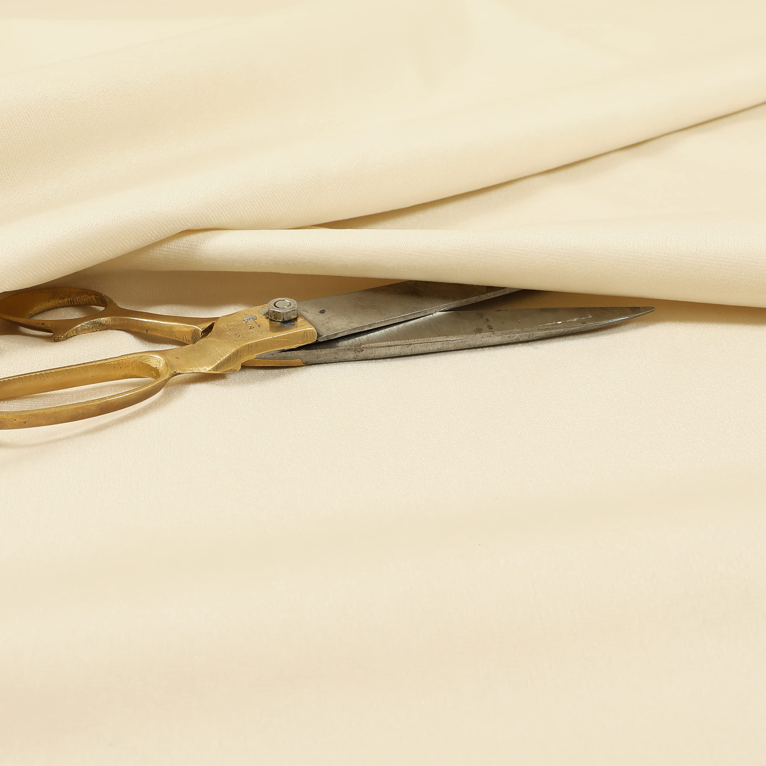 Redbrick Mill Fabrics Flame Retardant Soft Quality Low Velour Chenille Velvet Curtain Furnishing Upholstery Fabric by The Metre, 135cm Width (Cream, Per Metre) — image 1