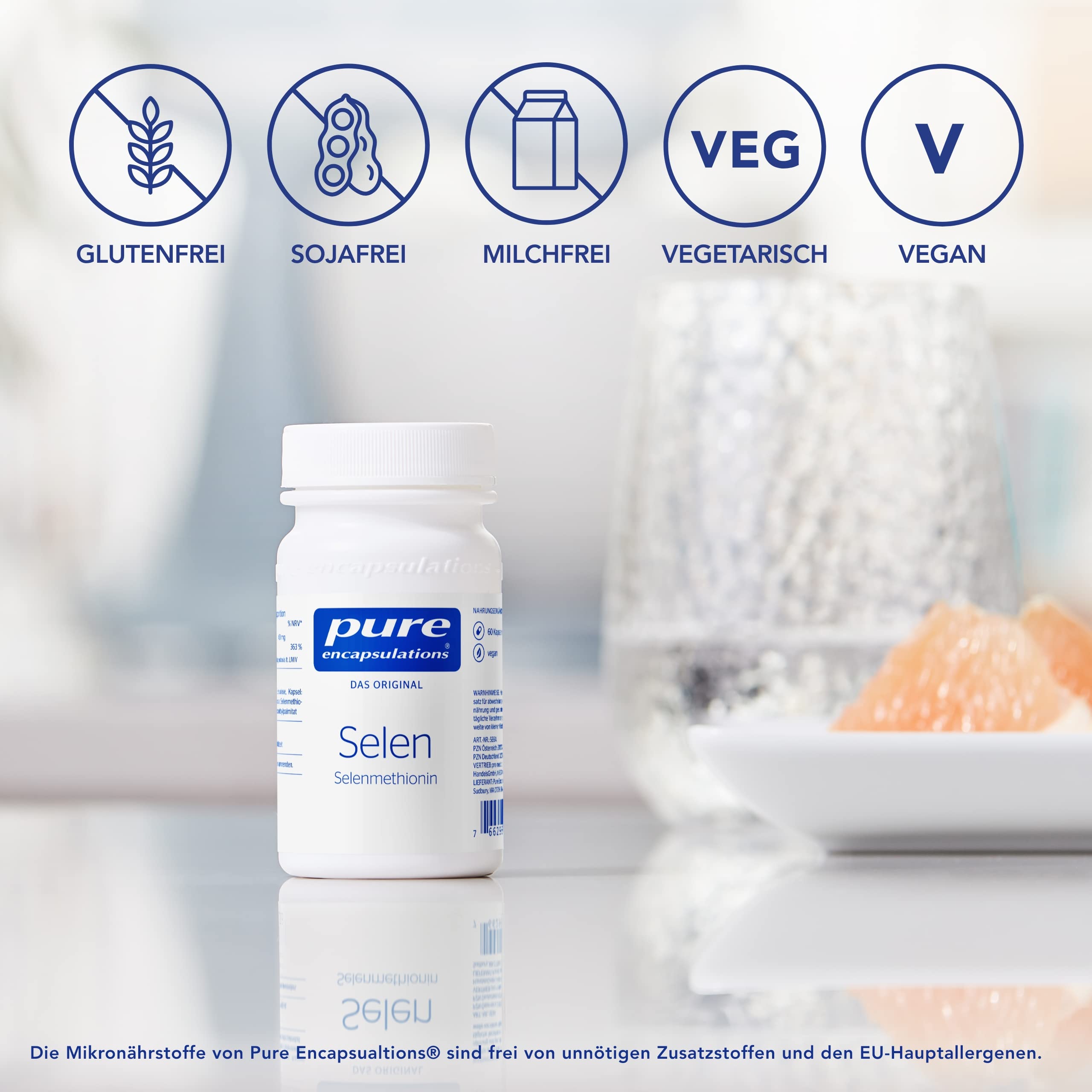Pure Encapsulations - Selen (Selenmethionin) - Hochwertiges Selen für Schilddrüse und Immunsystem - 60 Kapseln