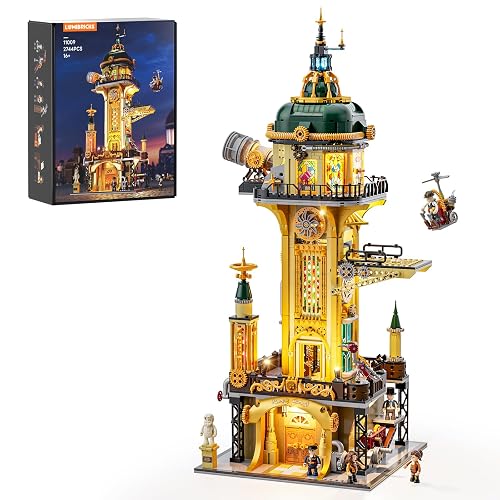 Lumibricks Steampunk Observatory Tower Lighting Building-Bricks Set - Astronomy Tower