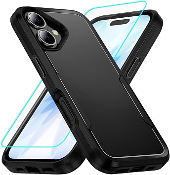for iPhone 17 Case with Screen Protector Black