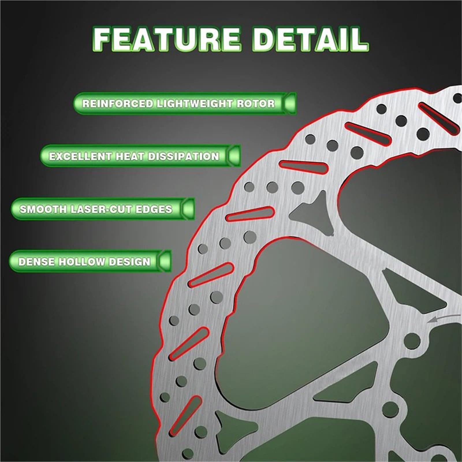 Tarcza hamulcowa do motocykla Pasuje do hydraulicznych tarcz hamulcowych SHIMANO rowerowych Ultralekki rowerowy wirnik hamulca tarczowego(2PC 140MM)