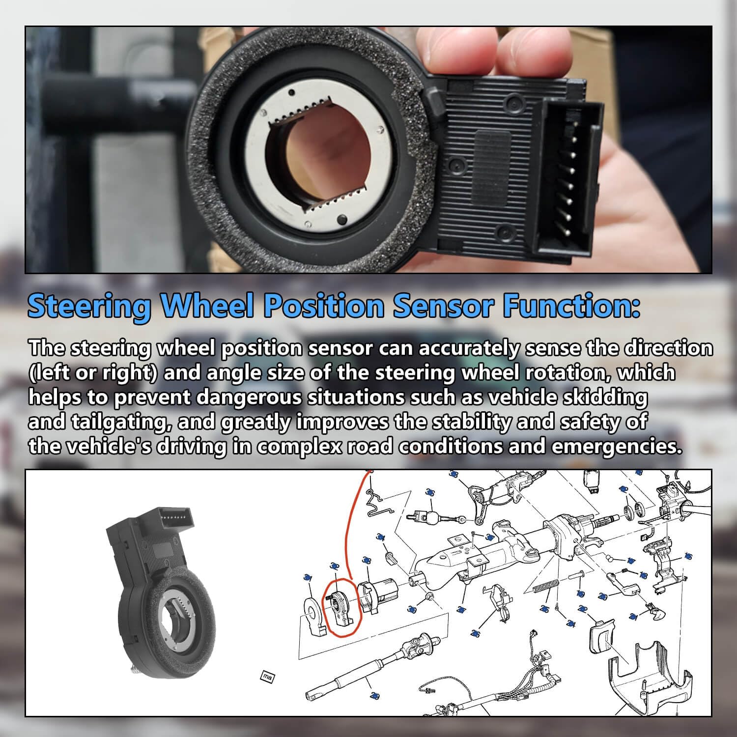 Gm Sensor Replacement Parts IROMEHONY Steering Wheel Position Sensor ...