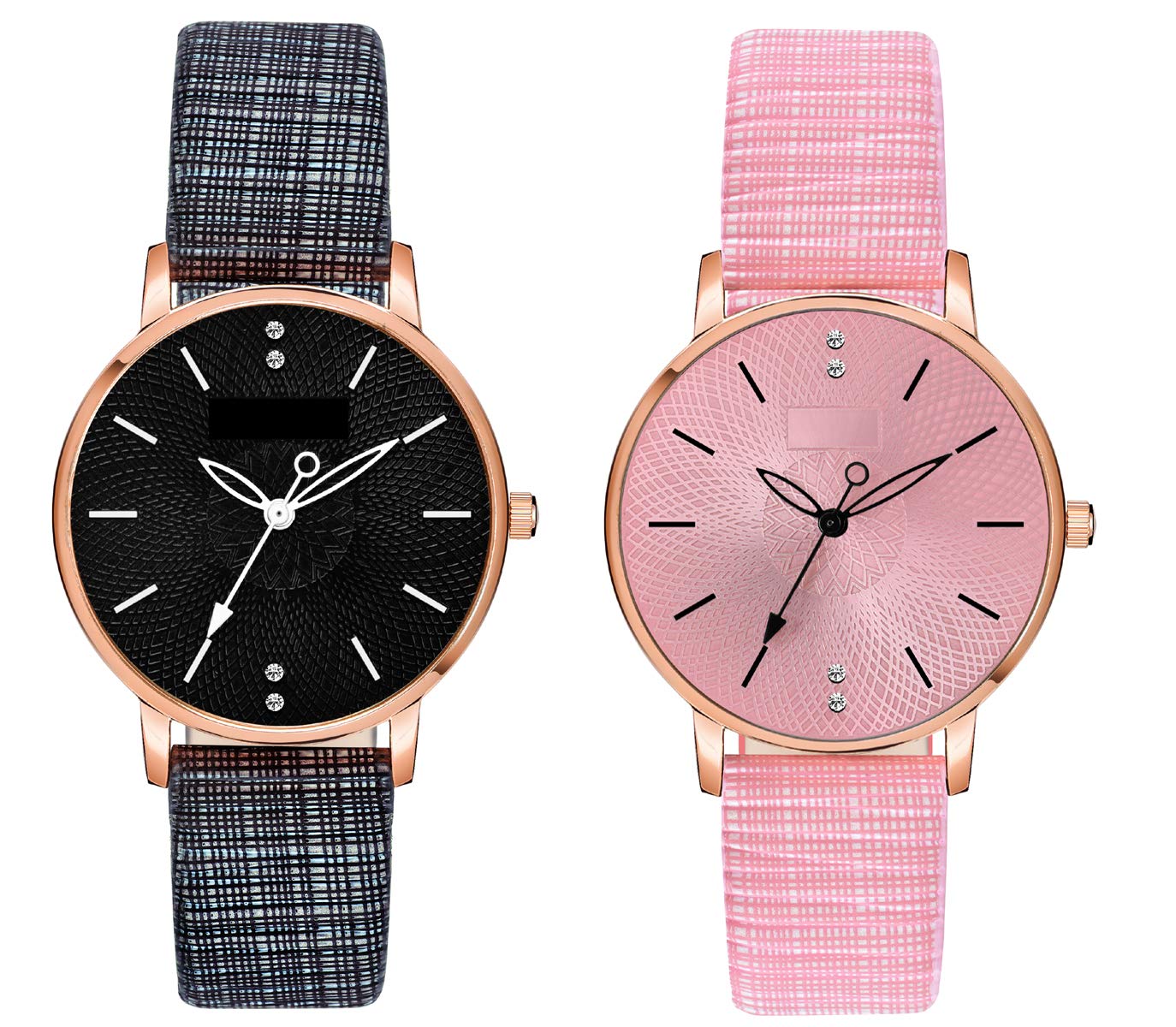 CLOUDWOOD Analog Ladies Wrist Watches Combo Set of Watch for Women Girls (Black and Pink Colored Dial & Strap) -MT312-314 (B08V5MQ1ZT) Amazon Price History, Amazon Price Tracker