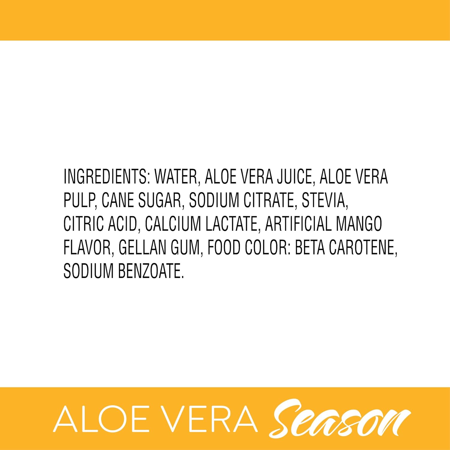 Season Aloe Vera Drink with Pulp, Mango Flavor, 16.9 fl oz (Pack of 12)