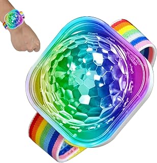 Minibola de discoteca, control de voz, discoteca, fiesta, escenario, luz de efecto, luz estroboscópica, bola recargable, pulsera de luz atmosférica para fiestas, niños, cumpleaños club
