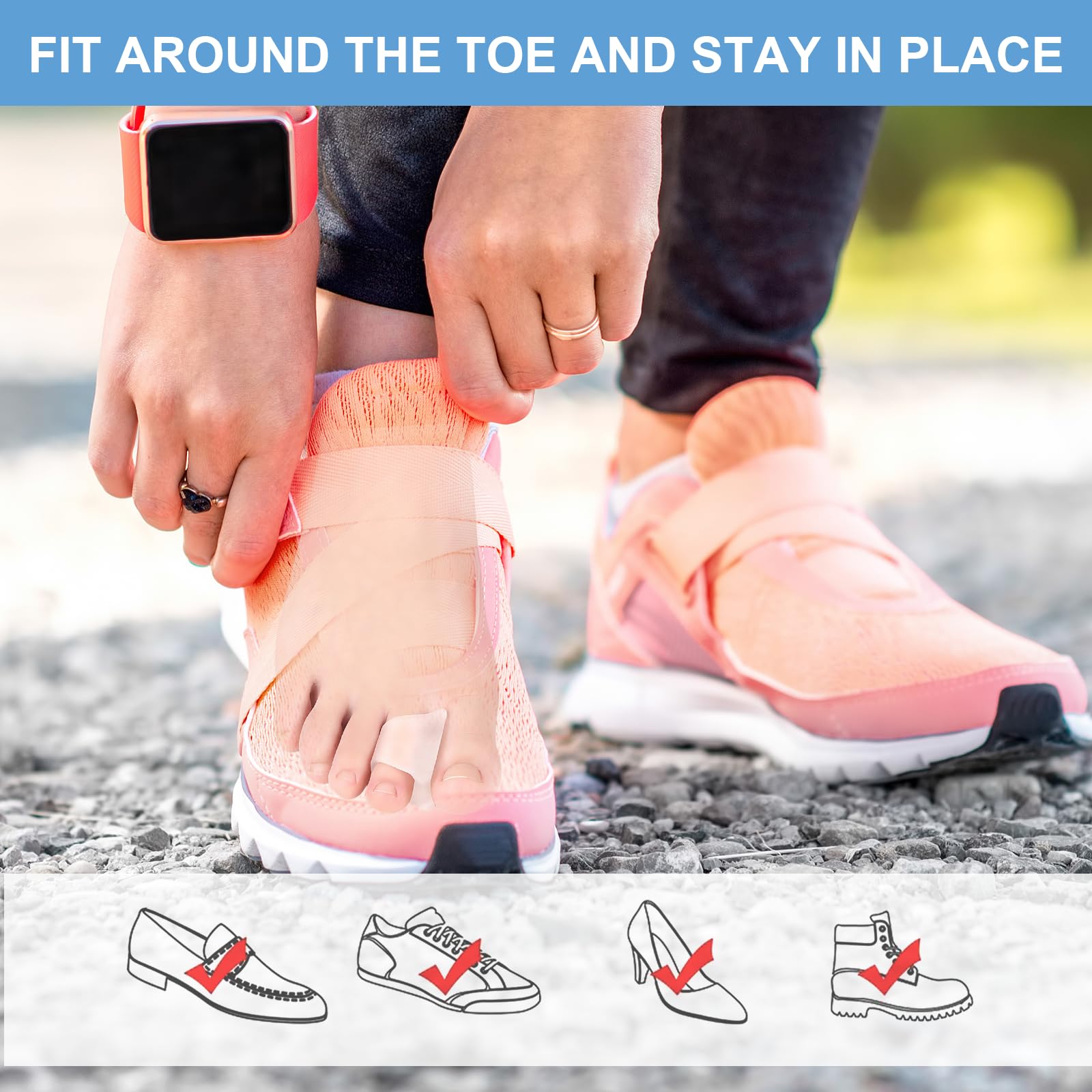 3 Diverse Dimensioni Correttore per Dita dei Piedi a Martello,Toe Splints Realign Bent, Si Adatta Alle Dita dei Piedi Senza Cadere,Hammertoe Corrector per Donne e Uomini,Morbido(Trasparente)