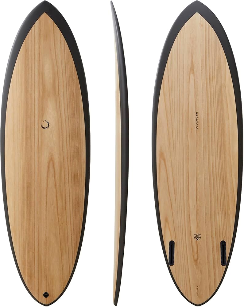 Amazon | nanazero WOOD SKIN サーフボード HB01 Twin Egg 6'0 Dark