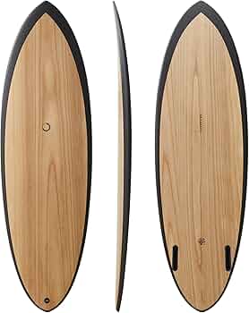 Amazon | nanazero WOOD SKIN サーフボード HB01 Twin Egg 6'0 Dark