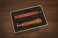 Vista 3 de Sello de cera masónico con caja y palo de cera (calavera)