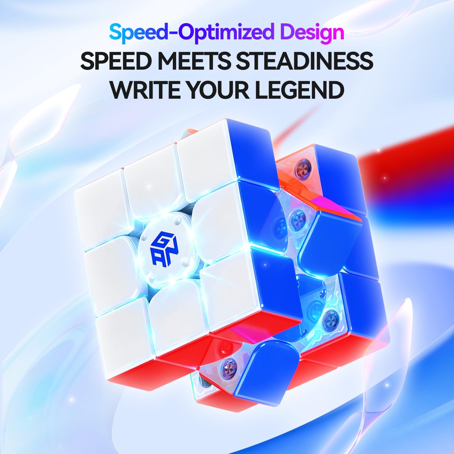 GAN i4 Leap Smart Cube 3x3 Magnetisch Zauberwürfel Intelligenter Speedcube Bluetooth Elektronischer Magnetischer Cube für Kinder und Erwachsene Timer mit App Online-Wettbewerb