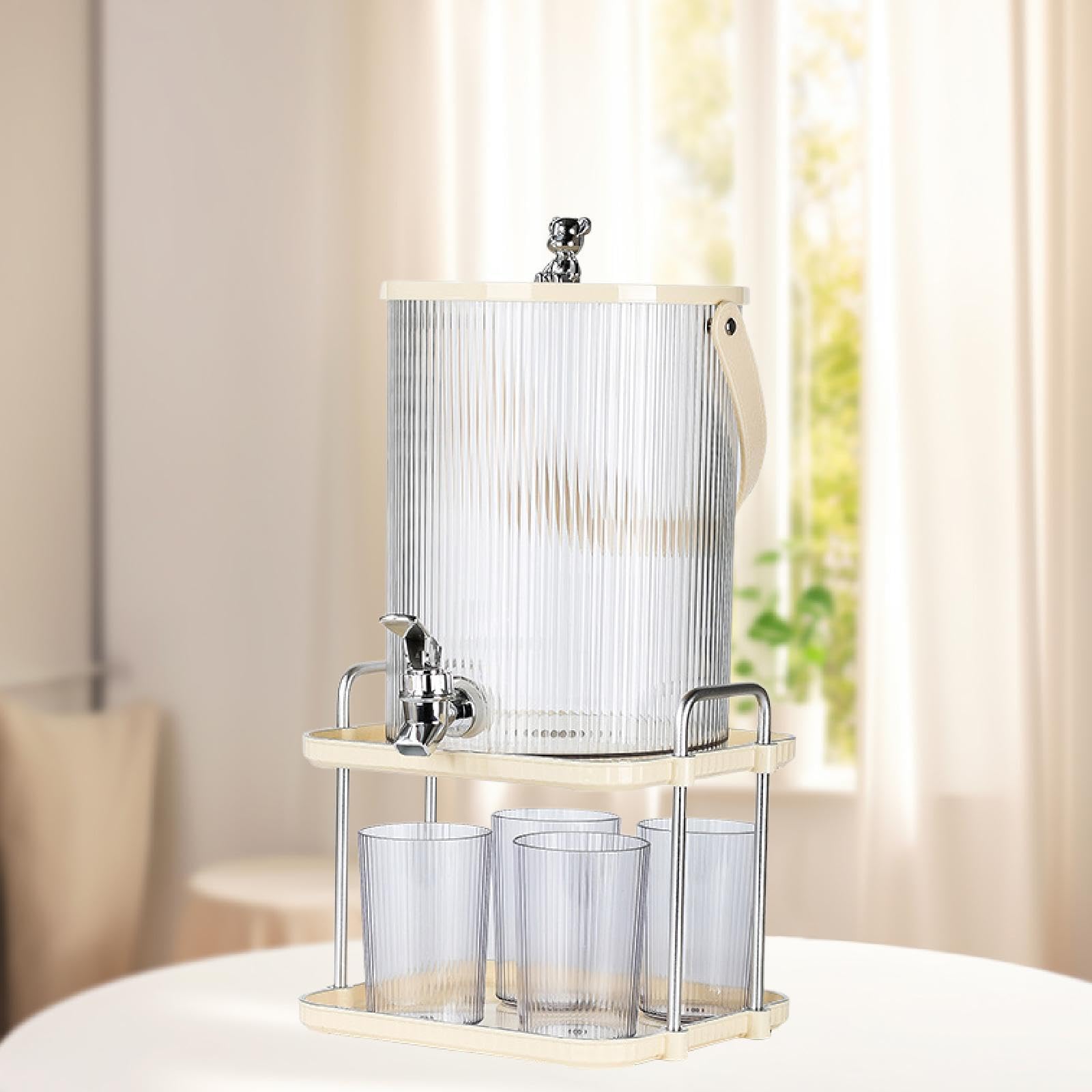 KESOTO Dispensador de Bebidas con Soporte para Bebidas Frías, Jugo Y, 5.0l