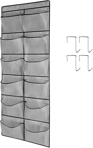 TidyMaster 1 paquete de 12 bolsillos de malla transpirable, organizador grande de zapatos para colgar sobre la puerta, zapatero para puerta de TidyMaster 1 paquete de 12 bolsillos de malla transpirable, organizador grande de zapatos para colgar sobre la puerta, zapatero para puerta de