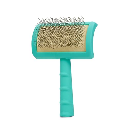 Jelly Pet Cepillo universal deslizante para perros, elimina enredos y capa interior muerta, bichón de canichón maltés Shi-Tzu, pines firmes, verde