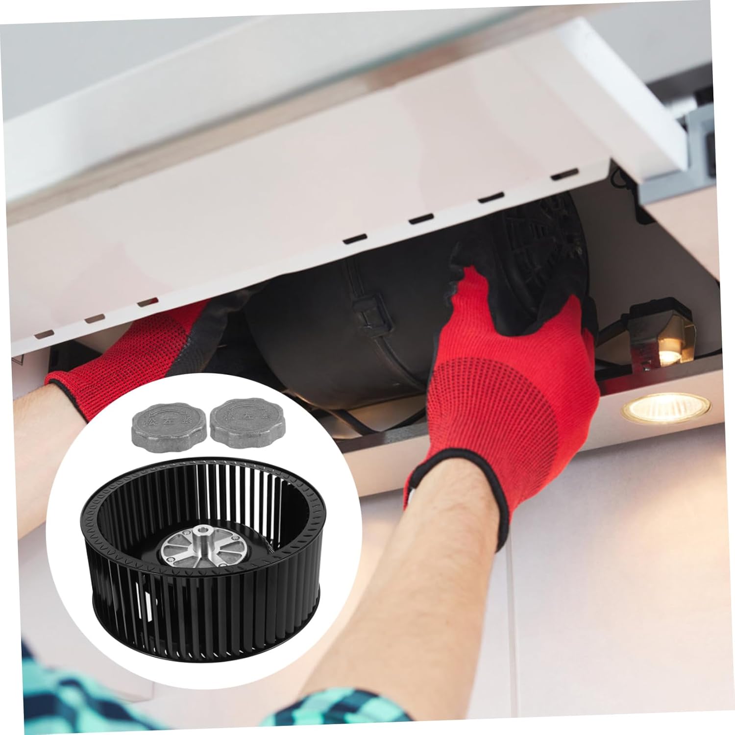 2pcs Replacement Range Hood Fan Wheel Vent Hood Filter Wheel Easy Install Quality