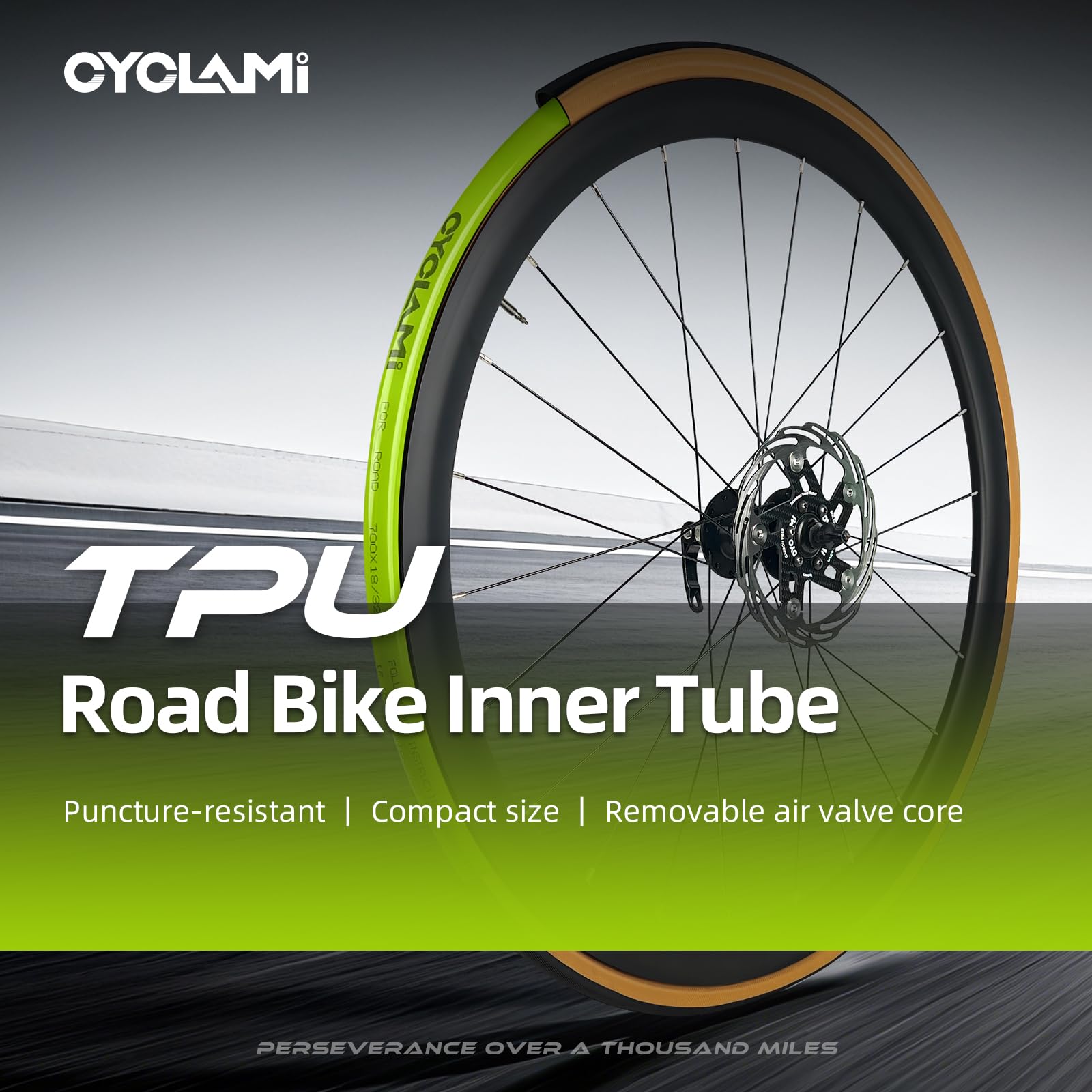 CYCLAMI Chambre à Air TPU 30g Ultra Légère Chambre a Air Velo Route 700 x 18/23/25/28/30/32C - Métal Amovible Valve Presta 45/60/80mm - 3