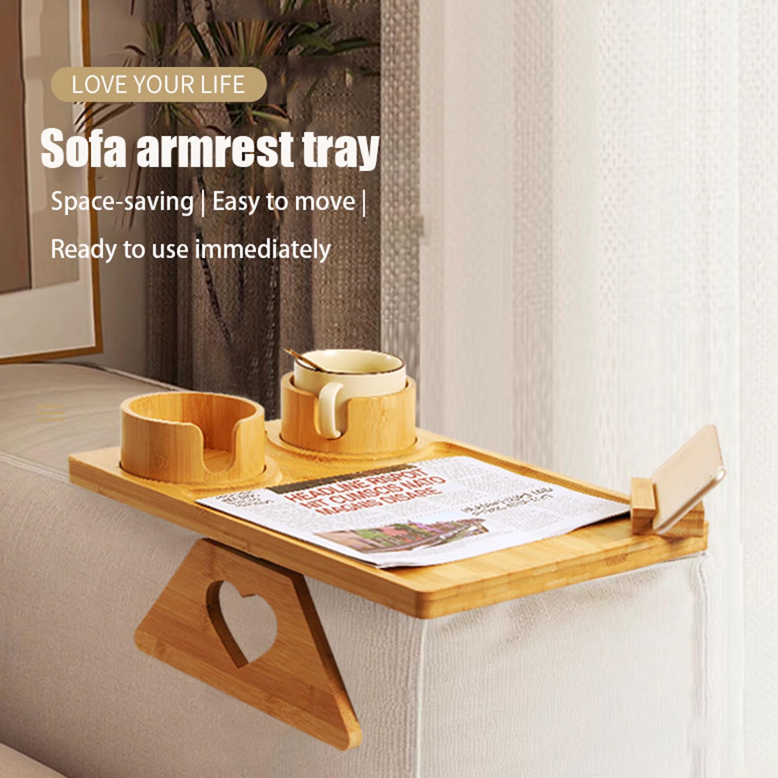 Bandeja para Brazo de Sofá,Organizador De Reposabrazos Sofá,Impermeable Soporte,para Mando Distancia de sofá para revistas,tabletas,teléfonos,Gafas,Salón,Exterior,Playa o Picnic