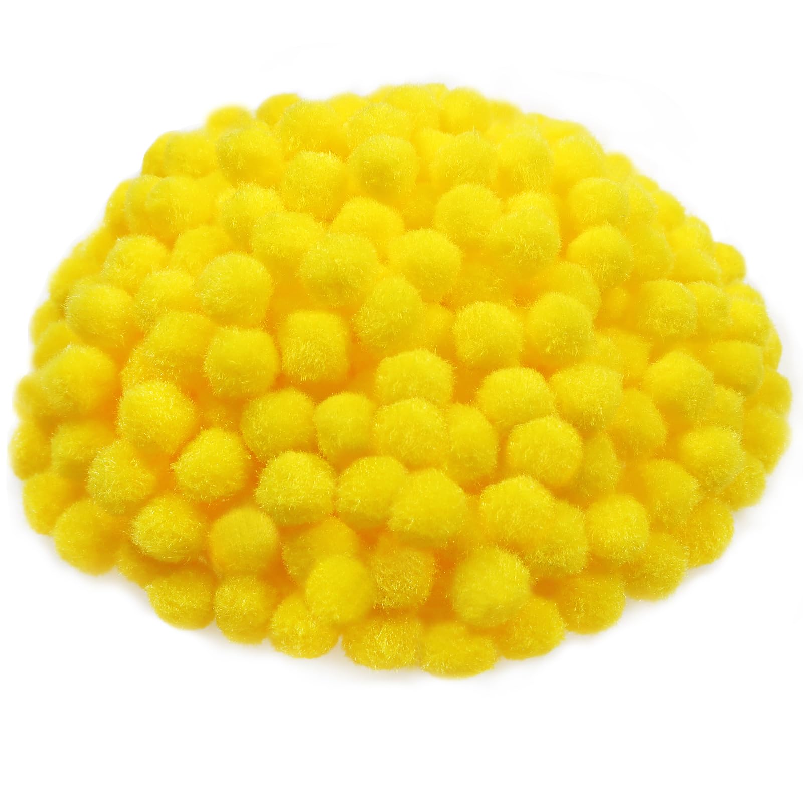 KINBOM 100 Pezzi Pom Pom Craft Diametro 25mm, Palline Morbide Pelose Palline Pon Pon per Lavoretti e Arti Pompons Accessori per Maglieria per Fai Da Te Amanti Dell'Artigianato (Bianco