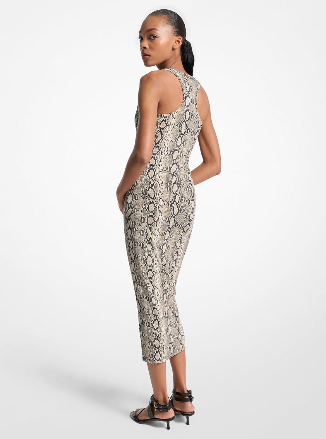 Michael Kors Women's Racer Back Midi Tank Dress