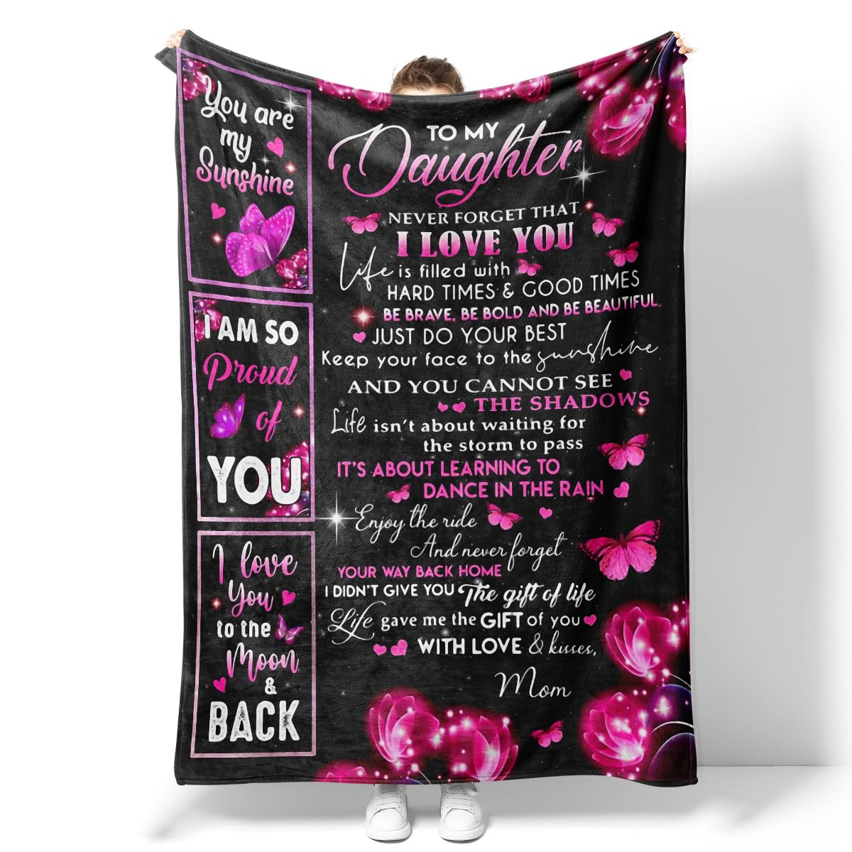 Couverture d'anniversaire pour filles de maman plaid premium de 152,4 cm x 127 cm