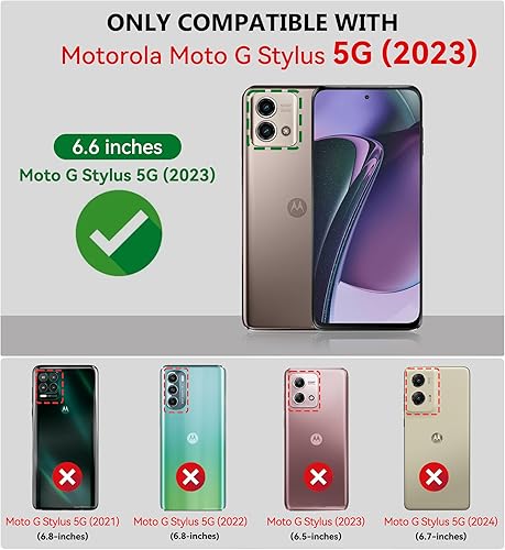 Miniatura 2 de Varikke Funda tipo cartera para Moto G Stylus 5G 2023, magnética desmontable para Motorola Moto G Stylus 5G 2023 con tarjetero y soporte para