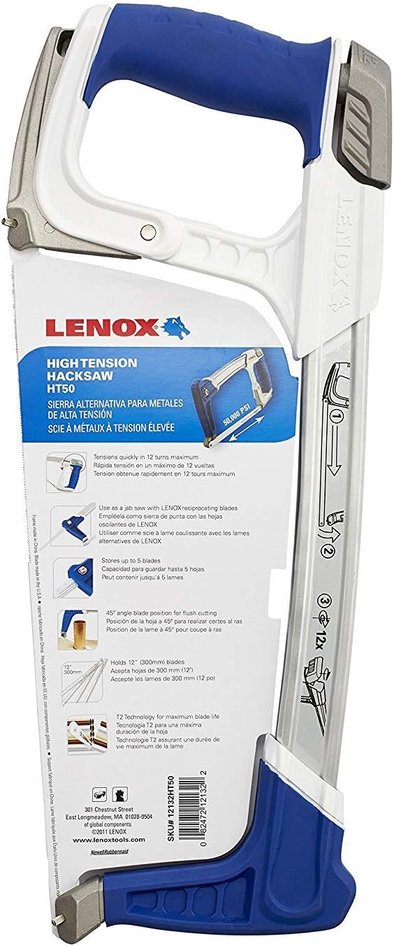 LENOX Tools High-Tension Hacksaw, 12-inch (12132HT50) (Тwо Расk)
