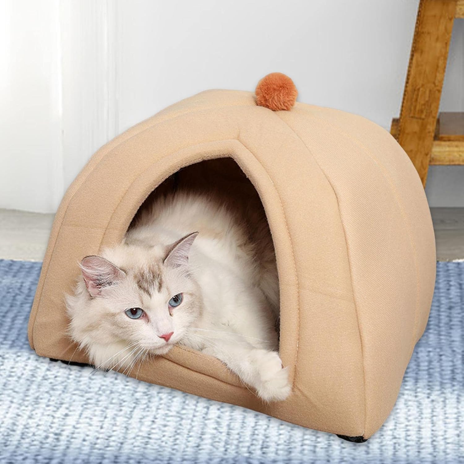 review Bed Tent for Dogs and Cats - Soft and Inviting Shelter, S Brown