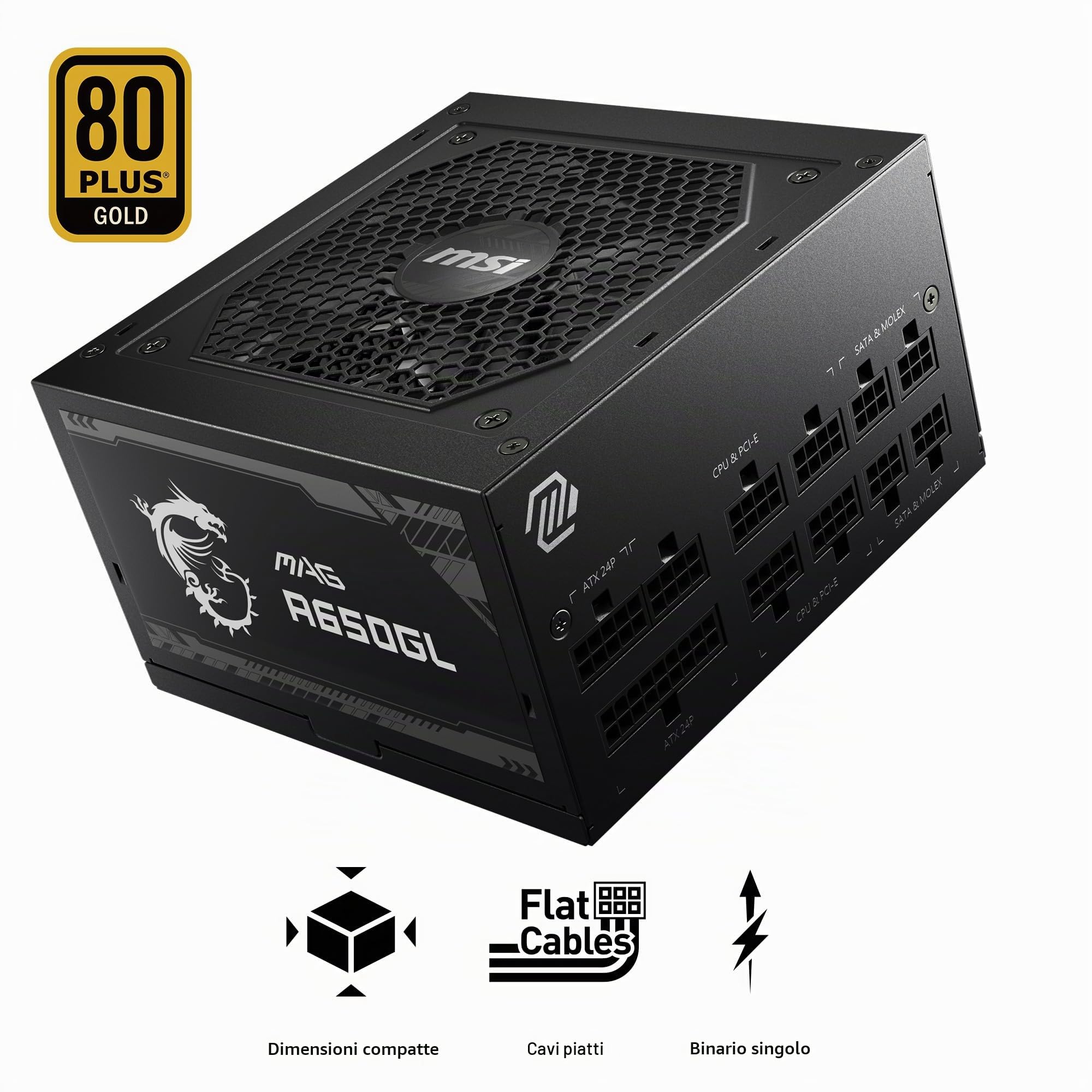 MSI PSU Mag A650GL 80 Plus Gold Full Modular
