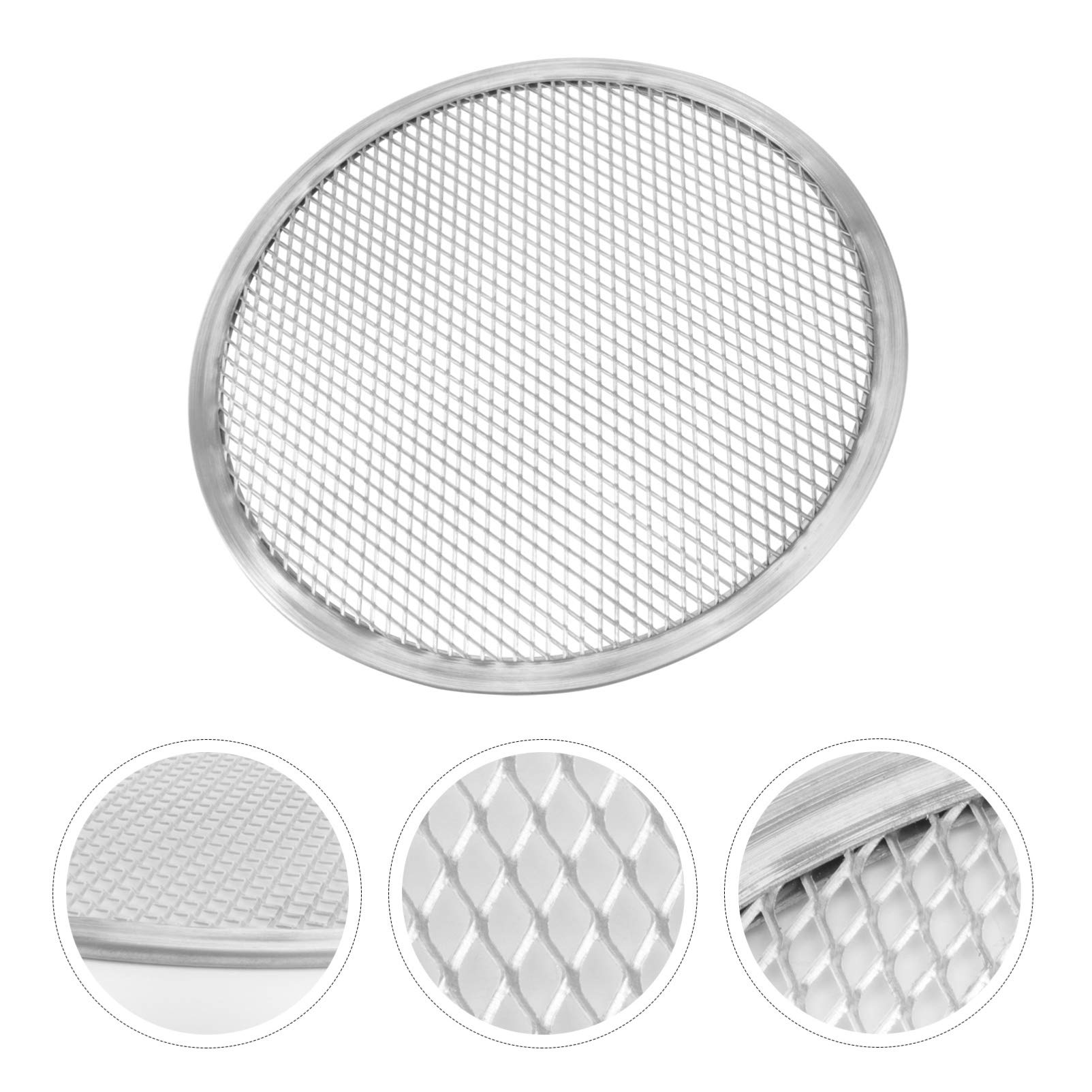 Okrągła taca Patelnia ze stali nierdzewnej Metalowy ekran 2 szt. 15-calowy ekran do pizzy Forma do pieczenia pizzy Okrągła patelnia do pizzy Duża patelnia do pizzy Siatka do pieczenia pizzy Metalowy e