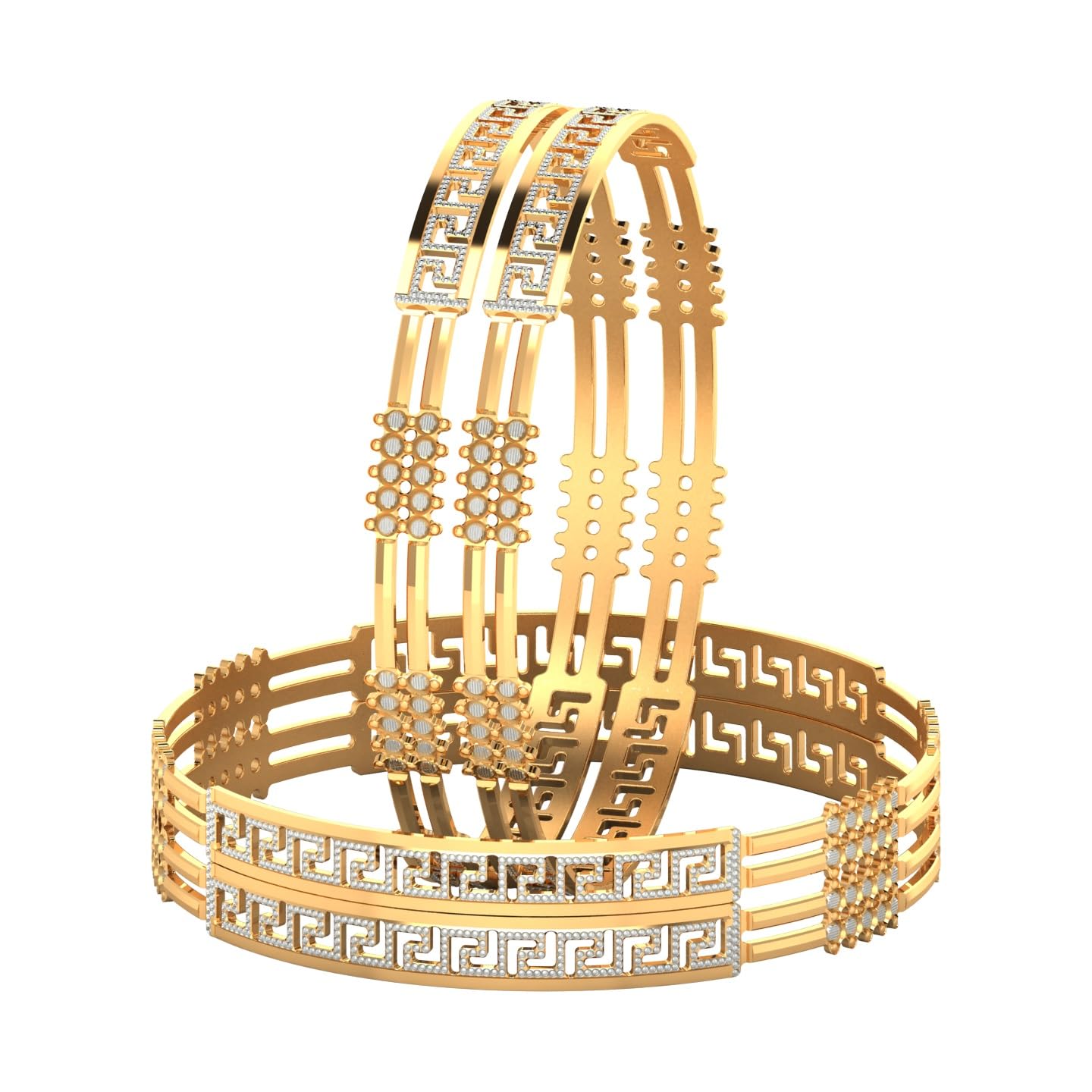 cygni bangles Elegant Gold-Plated CNC Bangles for Women, Traditional Forming Jewelry with Intricate Design and Polished Finish, Ideal for Ethnic Outfits, Special Occasions, and Cultural Functions-picture-51
