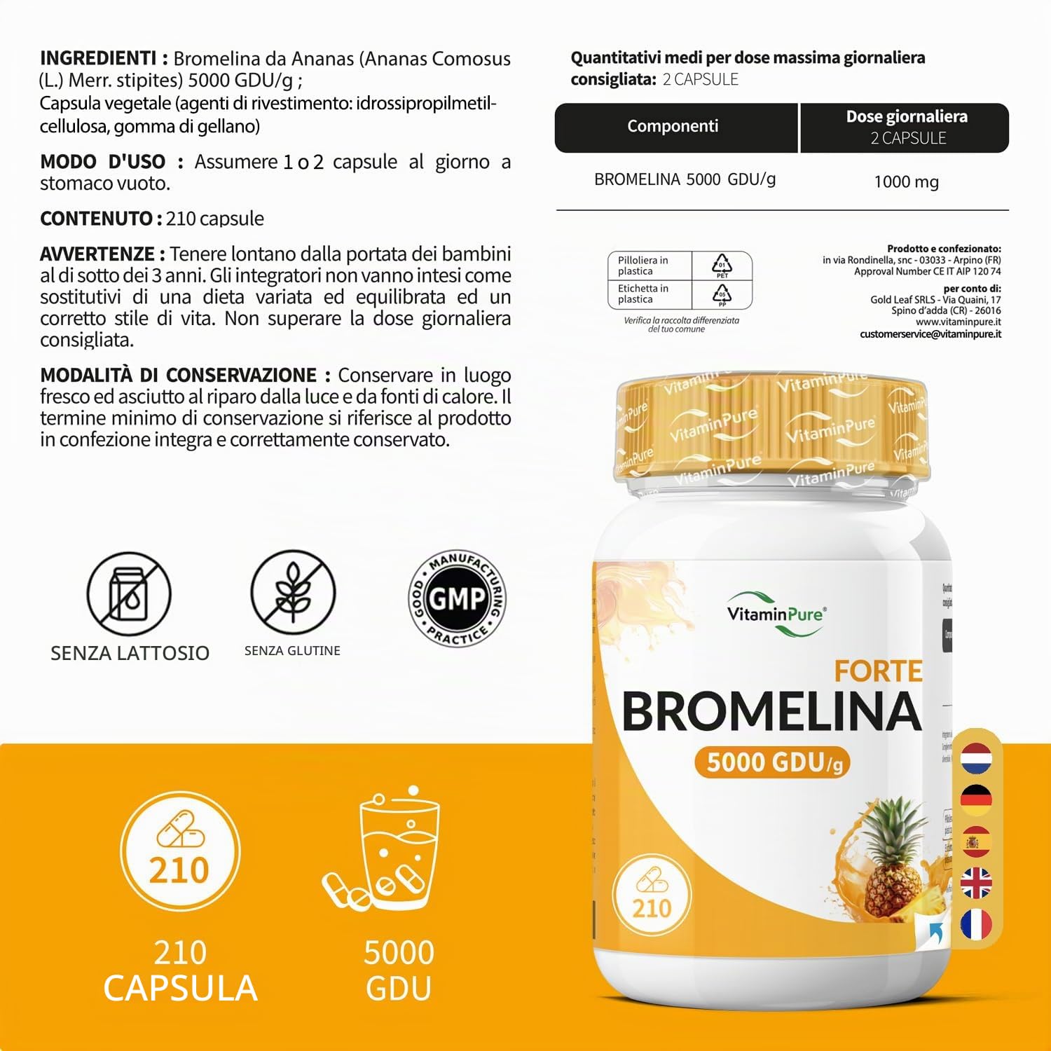 Pacchetto Bromelina e Diosmina