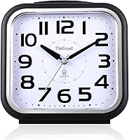 Vista 1 de Reloj despertador analógico grande de 5.5 pulgadas, silencioso, sin tictac, suave despertar, sonido de beep, volumen creciente, función