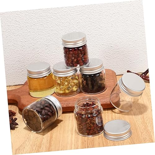 Miniatura 7 de Luxshiny Mini frascos, 20 tarros pequeños de vidrio de 1.7 onzas con tapas, mini tarros de especias para miel, mermelada, gelatina, postre, recuerdo