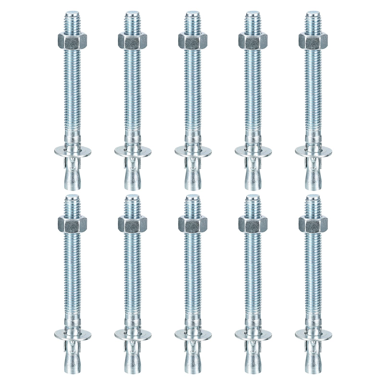 DTGN 1/2" x 5-1/2" Wedge Anchors, 10Pack, Good for Cement and Concrete Wall